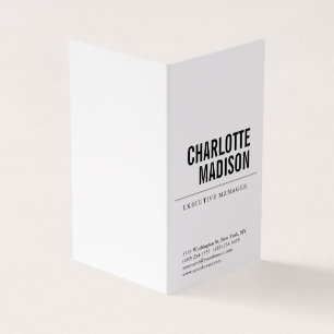 Carte De Visite Moderne Simple Blanc Tendance Minimaliste Uni 