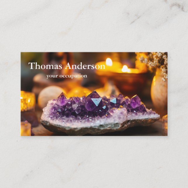 Carte De Visite Moderne Simple Cristal Gemme Tendance (Devant)