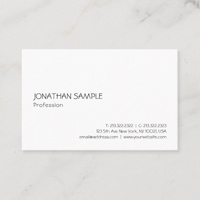 Carte De Visite Moderne Simple élégant Modèle professionnel tendan (Devant)