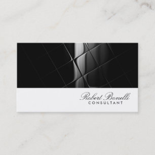 Carte de visite moderne simple gris blanc de