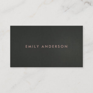 CARTE DE VISITE MODERNE SIMPLE MINIMAL FAUX ARGENT NOIR GRAY NOIR