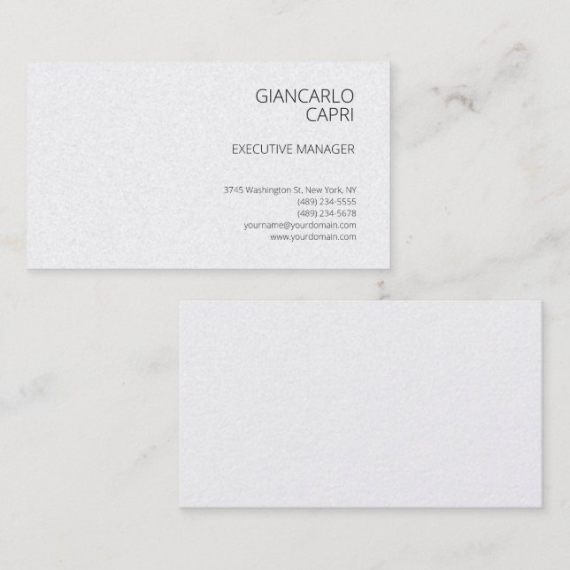 Carte De Visite Moderne Simple Minimaliste (Devant / Derrière)