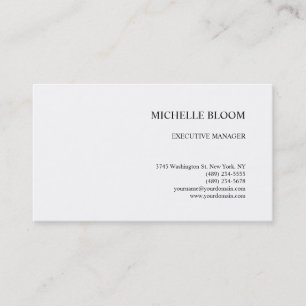 Carte De Visite Moderne Simple Minimaliste Blanc