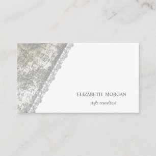 Carte De Visite Moderne Simple,Minimaliste,Blanc,Dentelle
