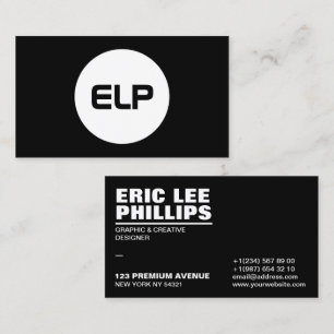 Carte De Visite Moderne Simple Minimaliste Gras Noir Professionnel