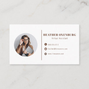 Carte De Visite Moderne Simple Minimaliste QR Code Social Médias