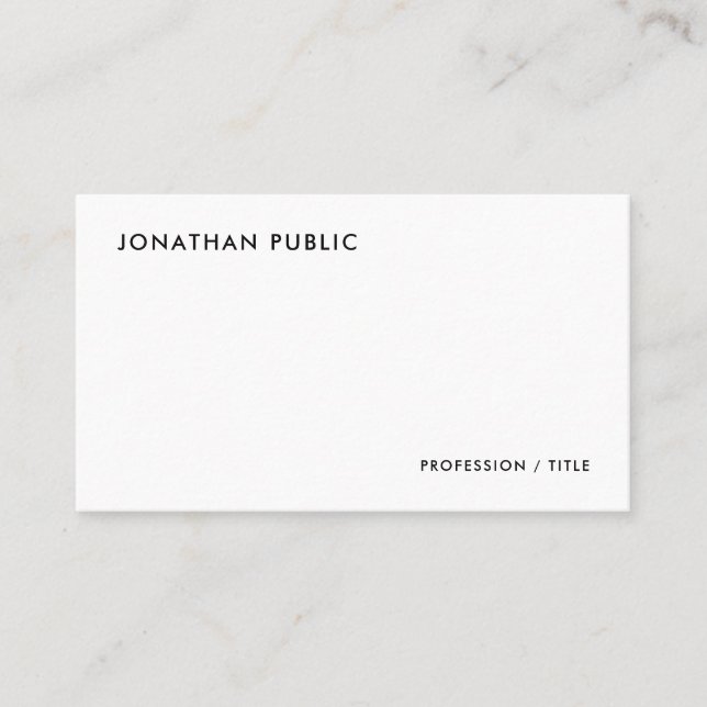 Carte De Visite Moderne Simple Modèle Professionnel Promotionnel (Devant)