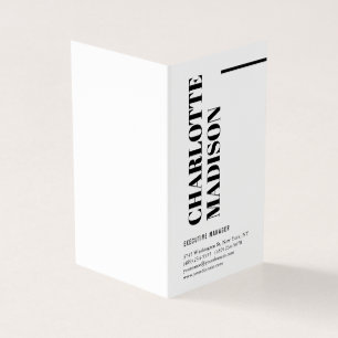 Carte De Visite Moderne Simple Noir Blanc Tendance Minimaliste Sim