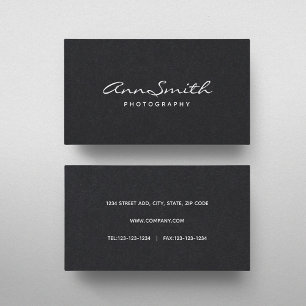 Carte De Visite Moderne simple noir et blanc