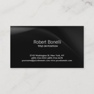 Carte de visite moderne simple noir simple