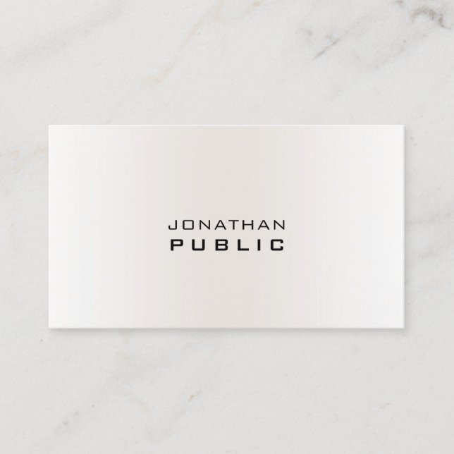 Carte De Visite Moderne Simple Professionnel Modèle élégant tendan (Devant)