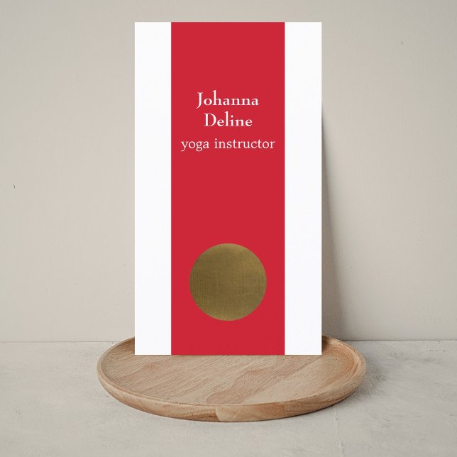 Carte De Visite Moderne Simple Rouge Faux Cercle de Cooper Studio  (Créateur téléchargé)
