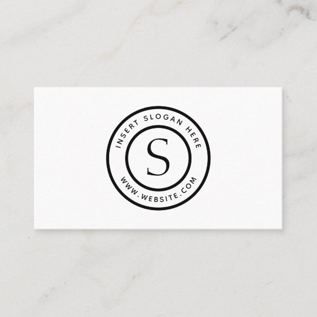 Carte De Visite Moderne simple simple professionnel de logo (Devant)