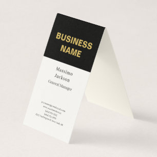 Carte De Visite Moderne Simple Tendance Vertical Minimaliste Or Cr