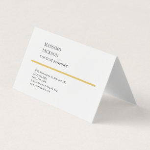 Carte De Visite Moderne Simple Uni Noir Blanc Minimaliste