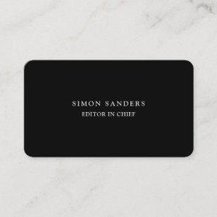 Carte De Visite Moderne Simple Unique Minimaliste Noir