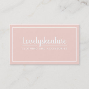 Carte De Visite MODERNE STYLISATION MINIMALE simple bordure rose p