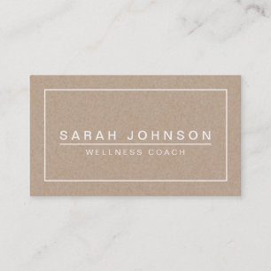 Carte de visite moderne sur papier effet Kraft bei