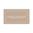 Carte de visite moderne sur papier effet Kraft bei