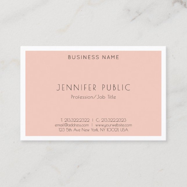 Carte De Visite Moderne tendance Créative Simple Design Modèle (Devant)