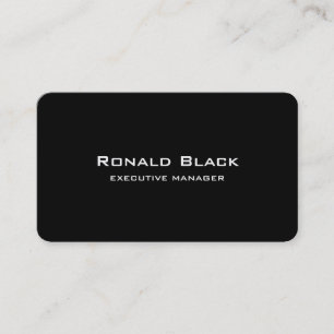 Carte De Visite Moderne tendance Elegant Black Executive Manager