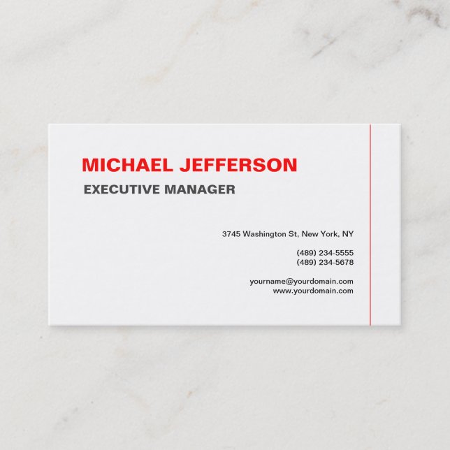 Carte De Visite Moderne tendance Élégant Simple (Devant)