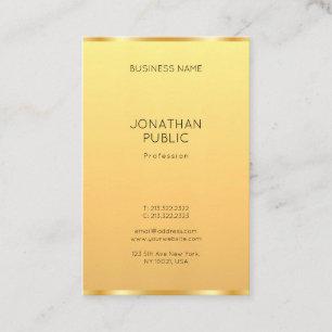 Carte De Visite Moderne tendance Faux Gold Elégant Simple Modèle