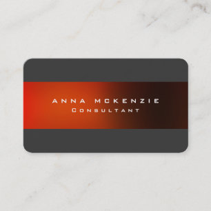 Carte De Visite Moderne tendance gris rouge Unique tendance créati