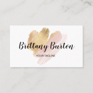 Carte De Visite Moderne tendance minimaliste rose pâle