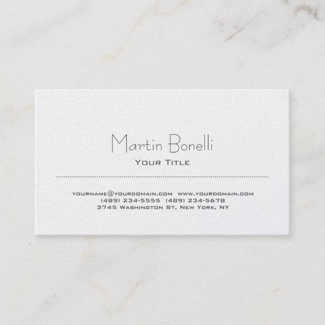Carte de visite moderne tendance Pearl (Devant)