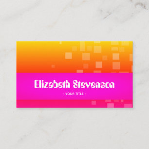 Carte De Visite Moderne tendance rose professionnel