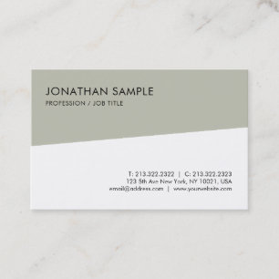 Carte De Visite Moderne Tendance Simple Chic Modèle Professionnel