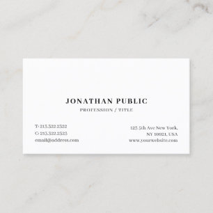 Carte De Visite Moderne tendance simple élégant professionnel pers