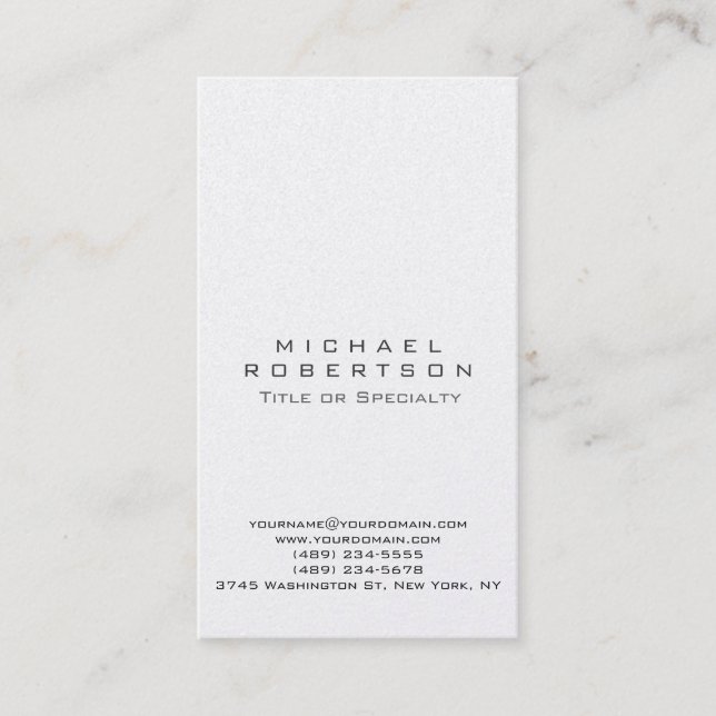 Carte de visite moderne tendance simple propre élé (Devant)