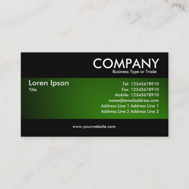 Carte De Visite Moderne - Vert éclatant (Devant)