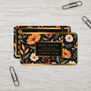 Carte De Visite Moderne Vintage belle collection florale