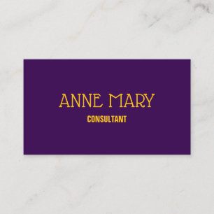 Carte De Visite Moderne Violet Orange Jaune Couleurs Foncées Tenda