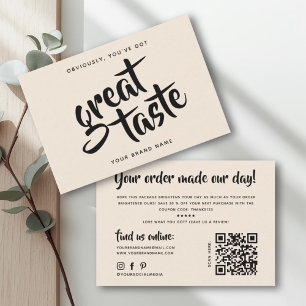 Carte De Visite Moderne vous avez un excellent goût qr code merci