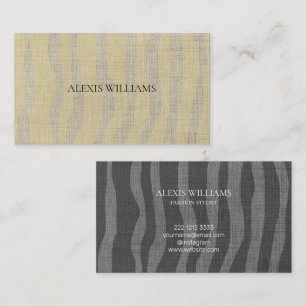 Carte De Visite Moderne Zebra Animal Motif Professional