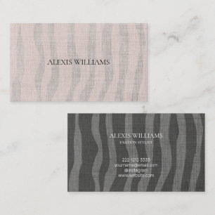 Carte De Visite Moderne Zebra Organic Motif Professional
