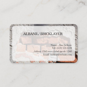 Carte de visite modifiable ALBANIL/ MAÇON