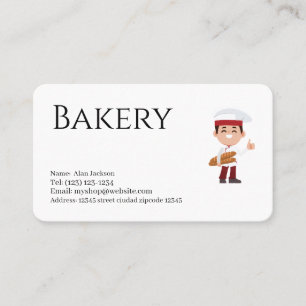 carte de visite modifiable de boulangerie