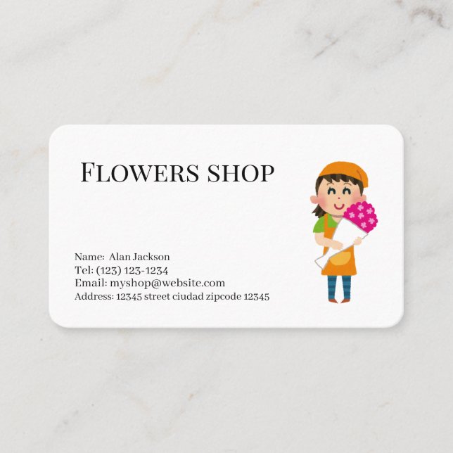 Carte de visite modifiable des services de magasin (Devant)
