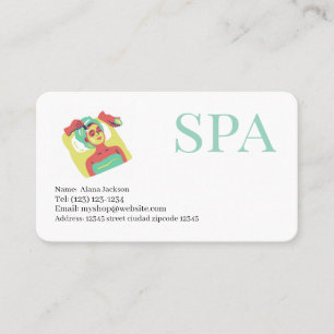 carte de visite modifiable des services spa