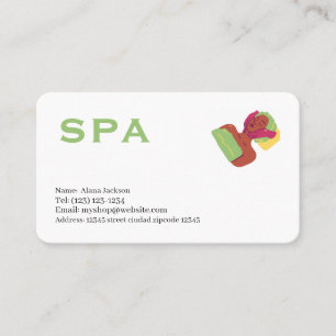 carte de visite modifiable des services spa