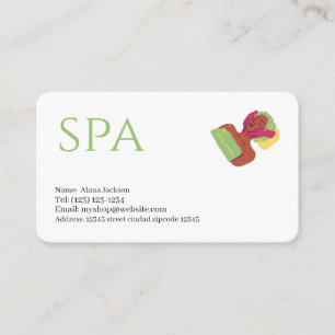 carte de visite modifiable des services spa