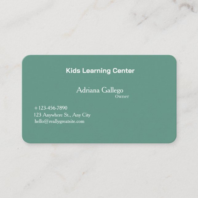 carte de visite modifiable pour centre d'apprentis (Devant)