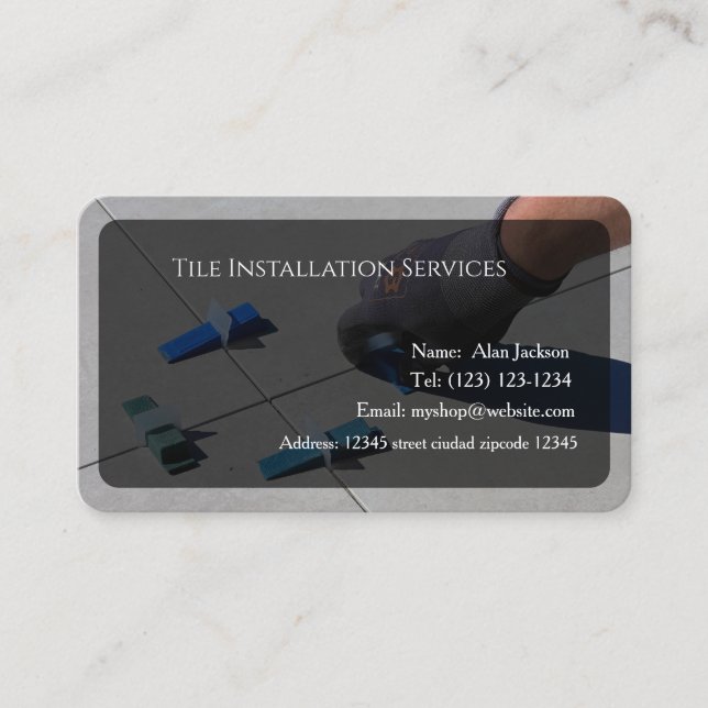 Carte de visite modifiable pour services d'install (Devant)