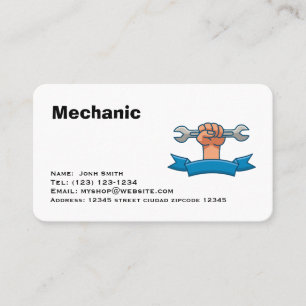 carte de visite modifiable services de mécanique