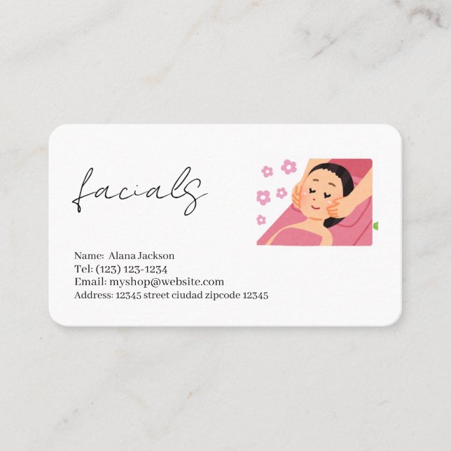 carte de visite modifiable services de soins du vi (Devant)